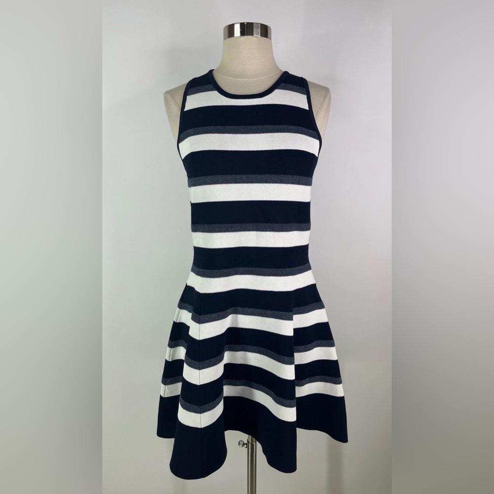 A.L.C. Sleeveless striped fit flare women’s thick knit dress